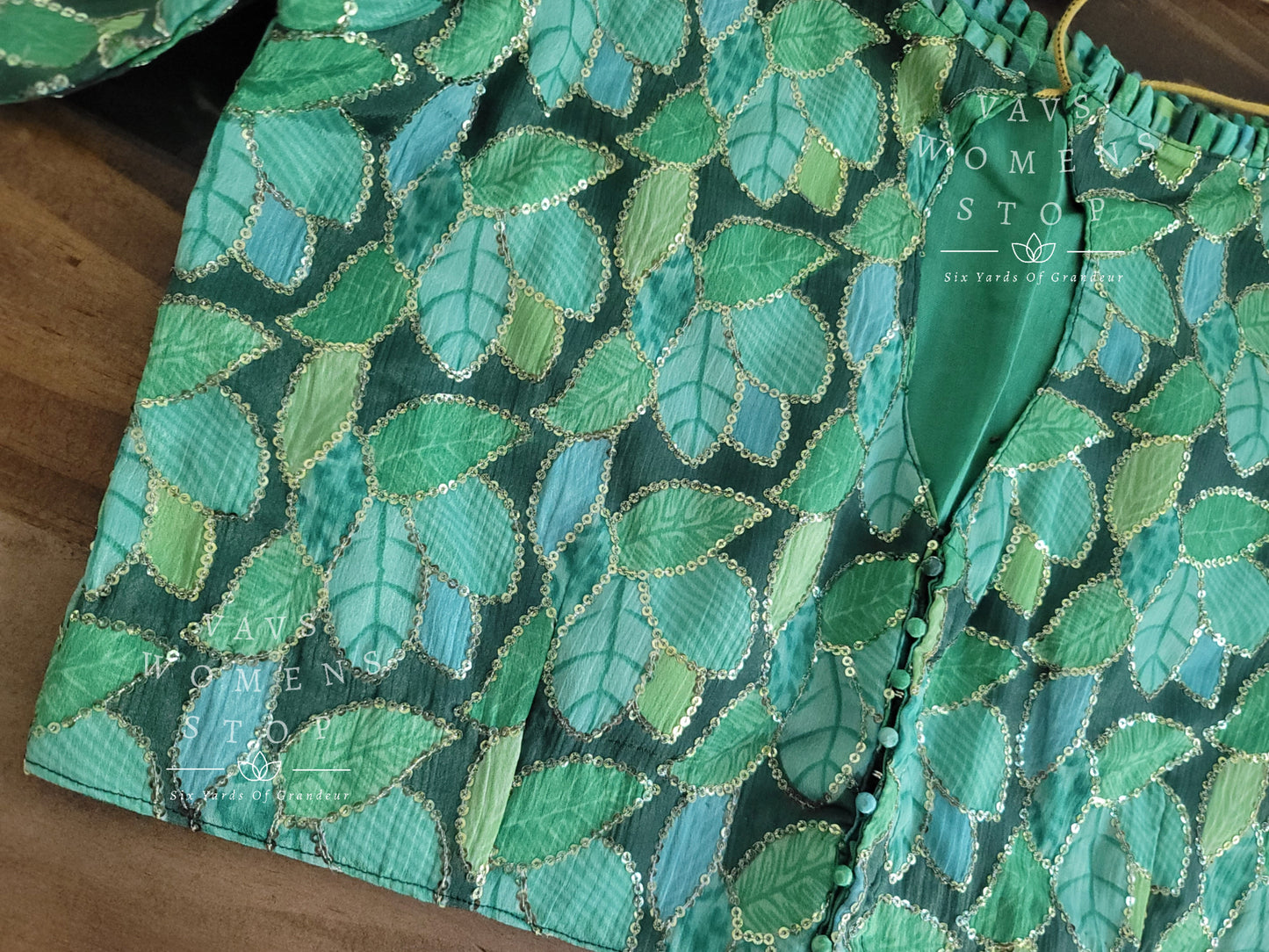 Chinon chiffon embroidery blouse