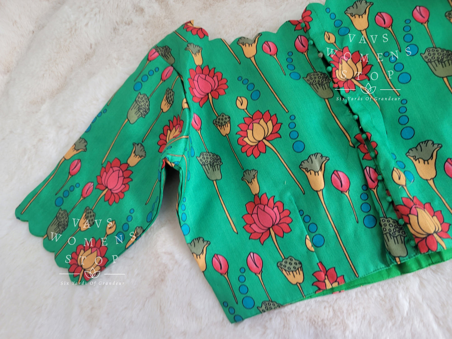 Tussar Rawsilk Kalamkari Blouse