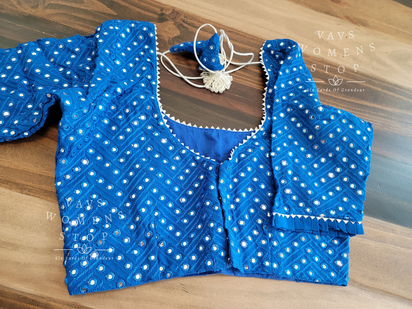 Soft Georgette mirror work blouse