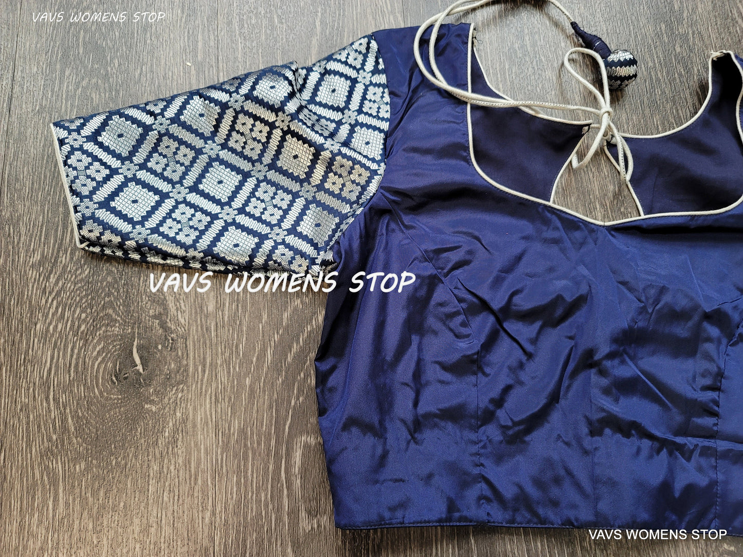 Navy Blue Shade Benarasi Blouse