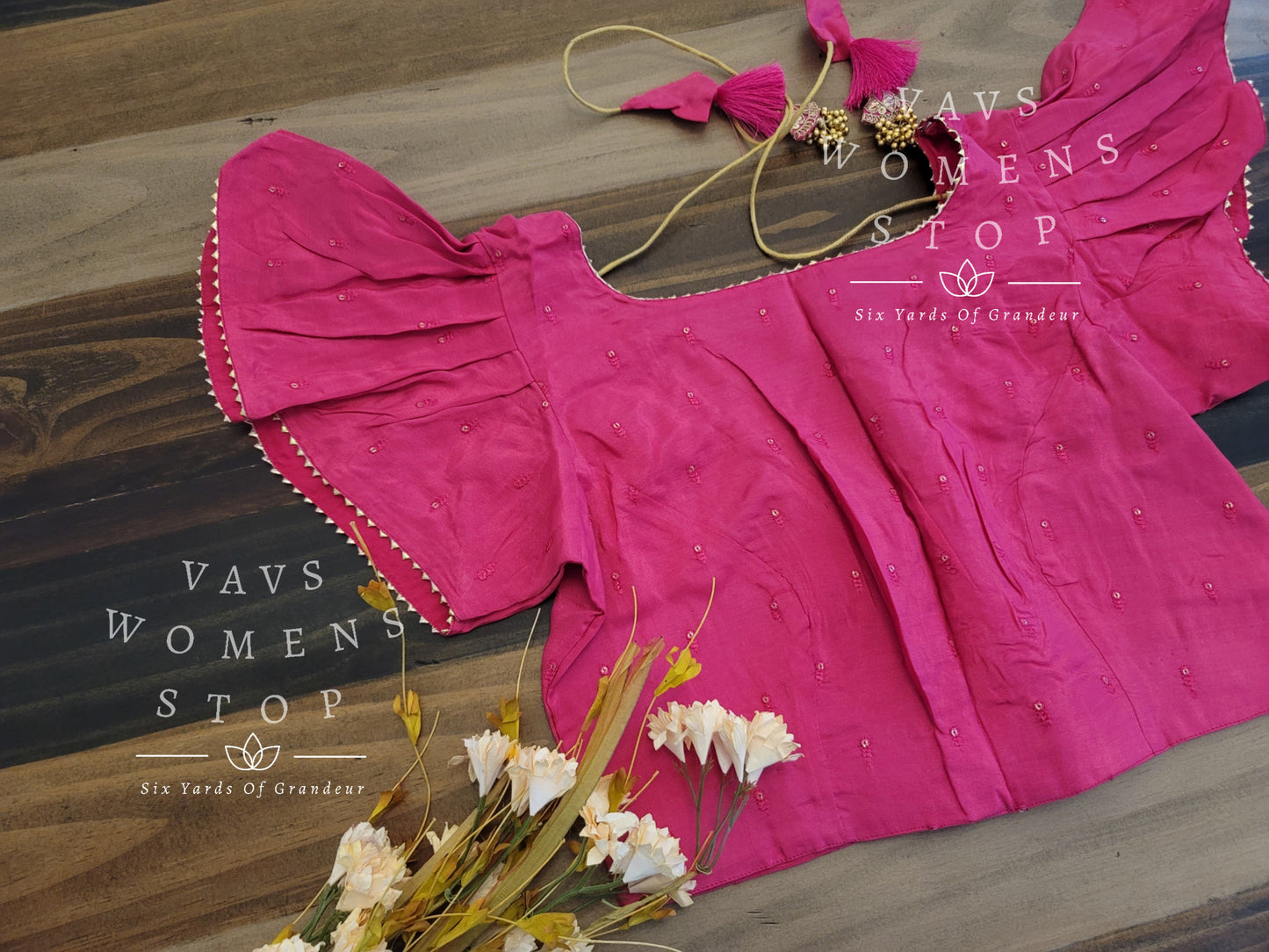 Pink Uppada Silk Blouse