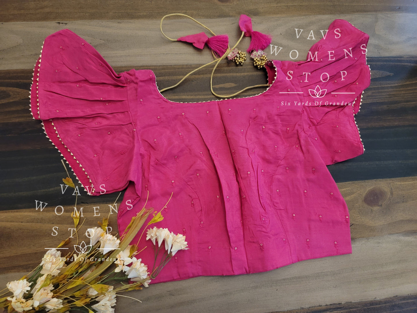 Pink Uppada Silk Blouse