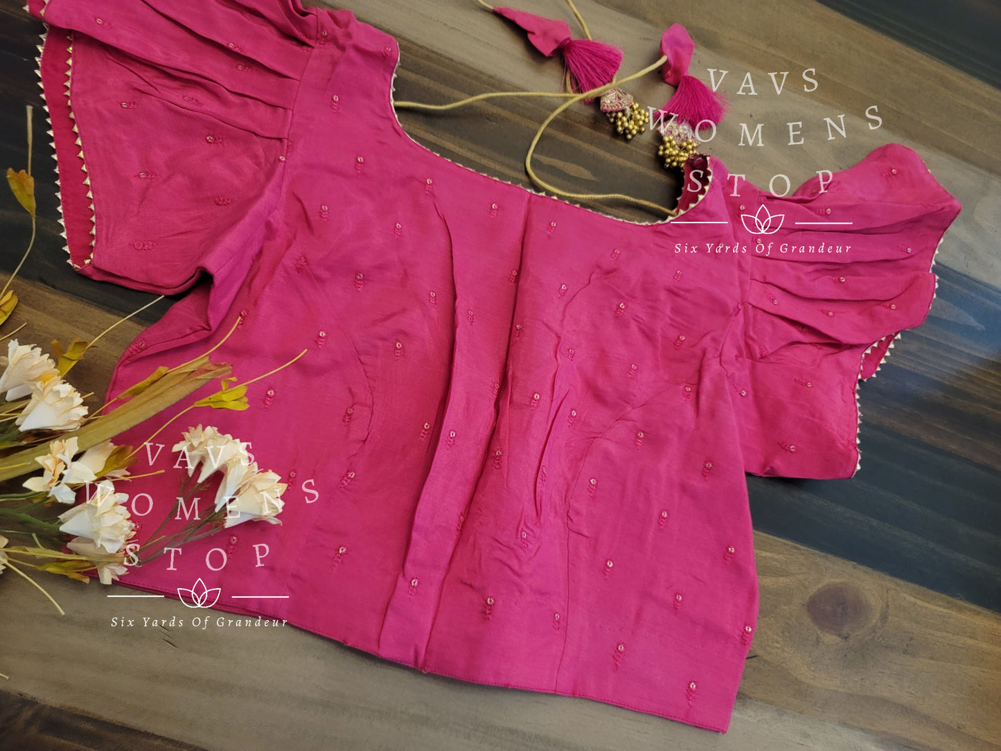 Pink Uppada Silk Blouse