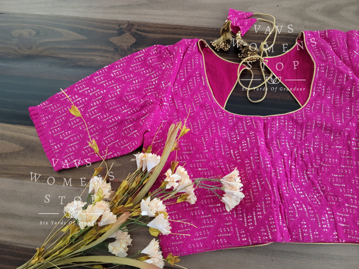 Pure Georgette Sequins Blouse