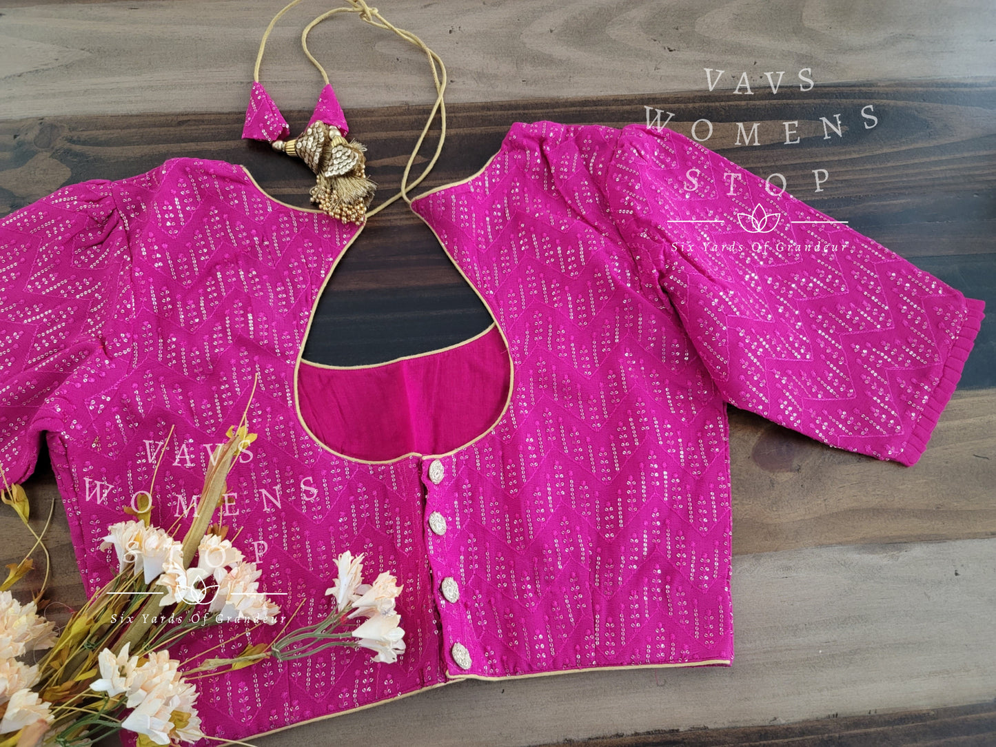 Pure Georgette Sequins Blouse