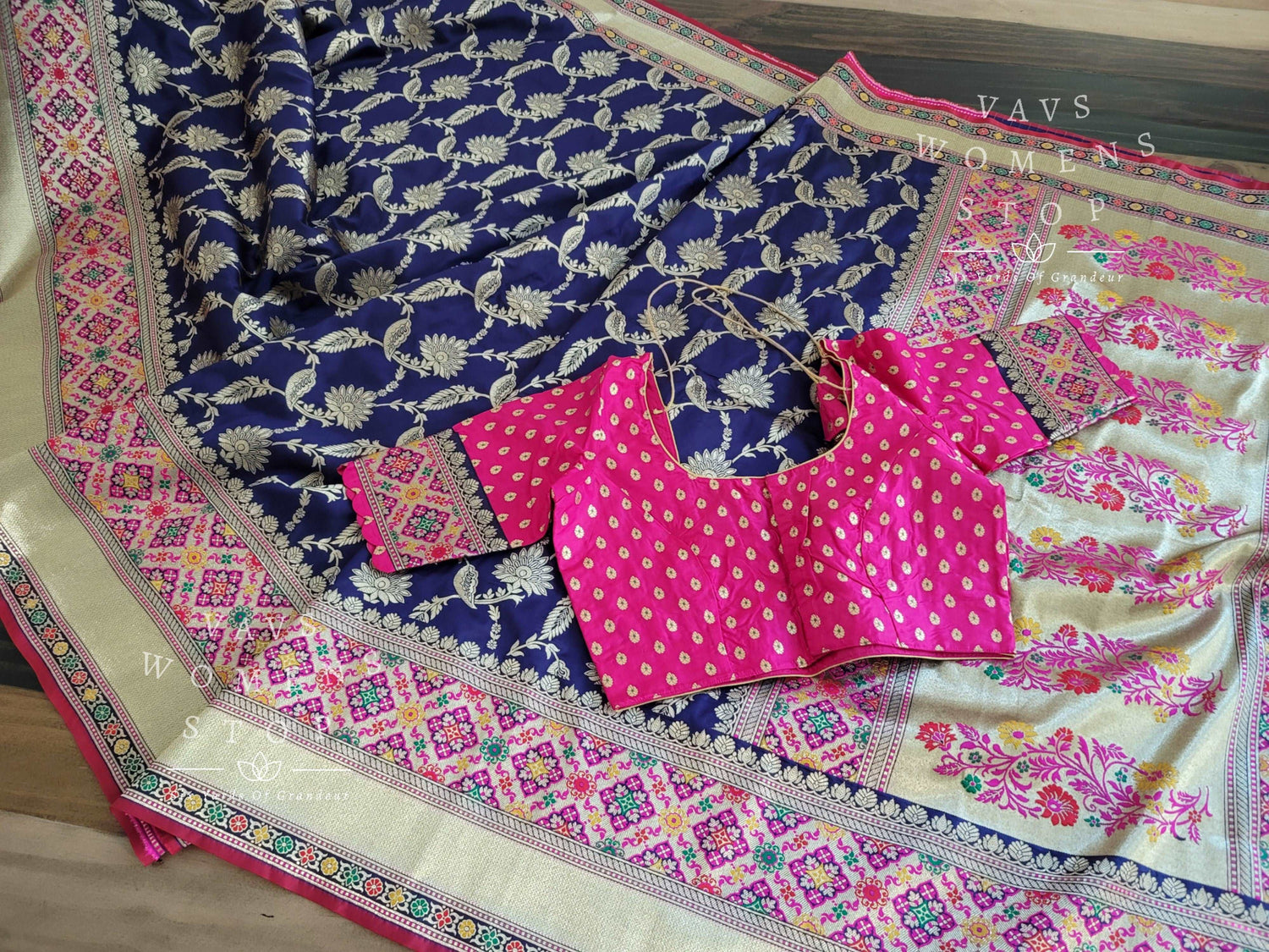 All Over Designer Benarasi Uppada Soft Silk Saree - Blouse