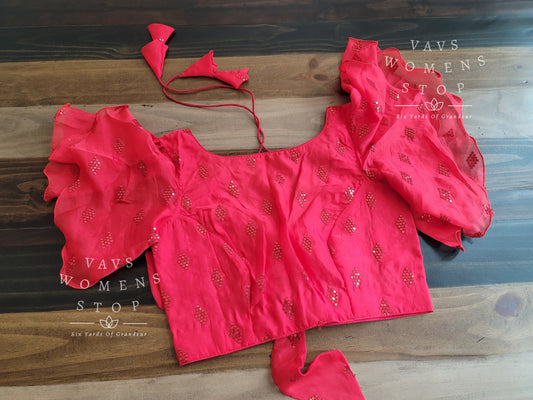 Ruffle Sleeves Blouse