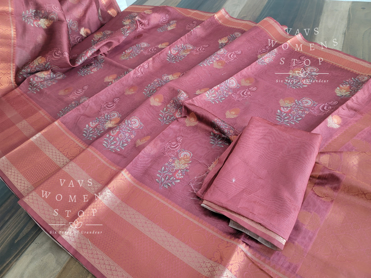 Kota Maheswari Silk Floral Prints Saree