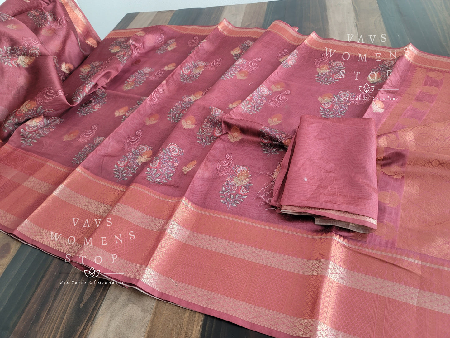 Kota Maheswari Silk Floral Prints Saree