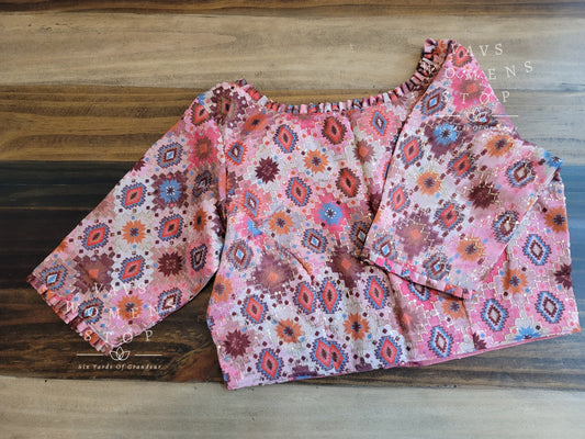 Pure Chinon Chiffon Sequins Blouse