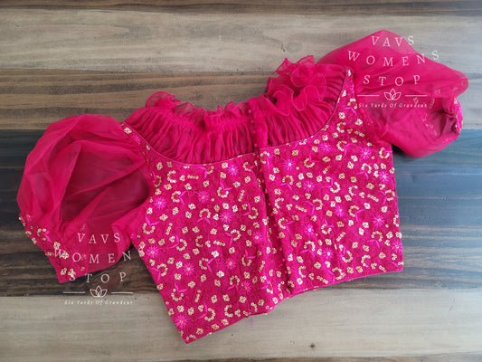 Soft Net Designer blouse