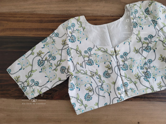 Tussar Rawsilk Kalamkari Blouse