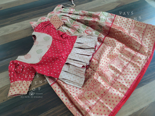 Designer Semi Kanchi Tissue Lehenga Blouse