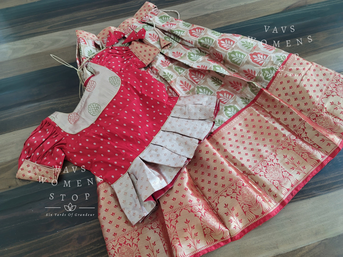 Designer Semi Kanchi Tissue Lehenga Blouse