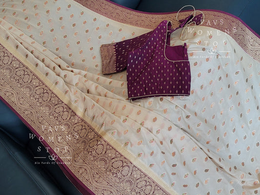 Classy Semi Benarasi Warm Fancy Silk Saree - Blouse