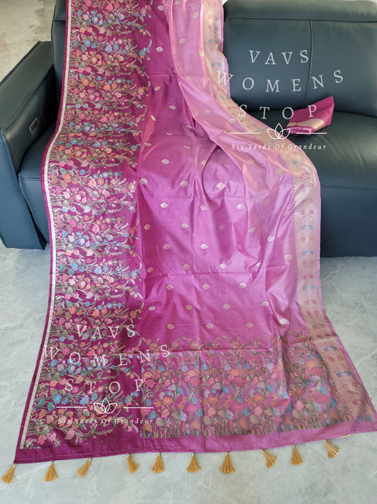 Shaded Designer Munga Dola Silk Saree