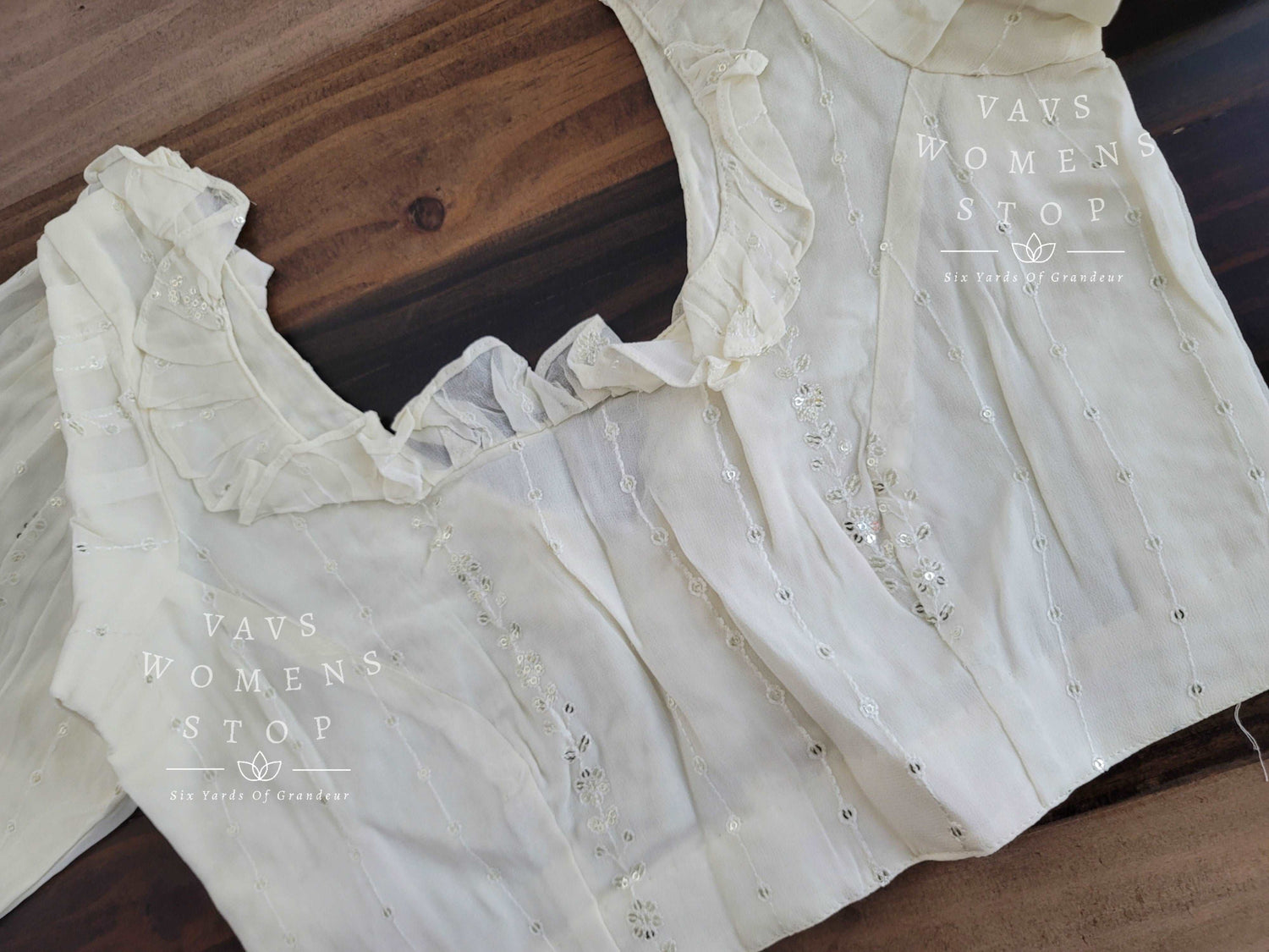 Chinon Chiffon Offwhite Blouse