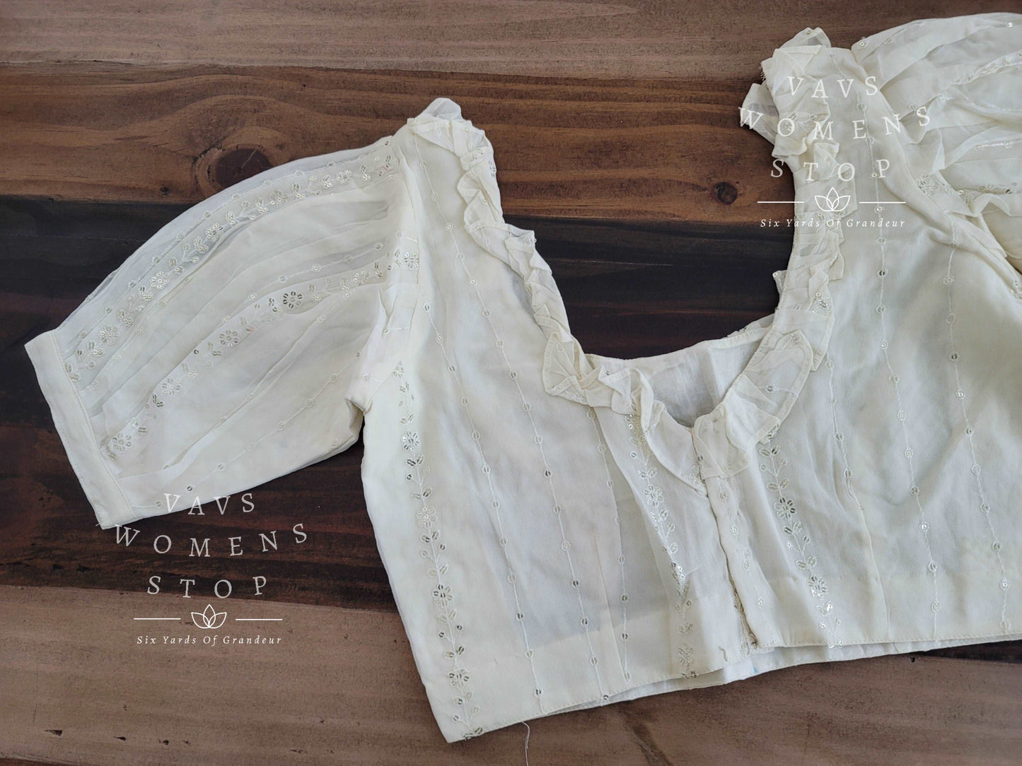 Chinon Chiffon Offwhite Blouse