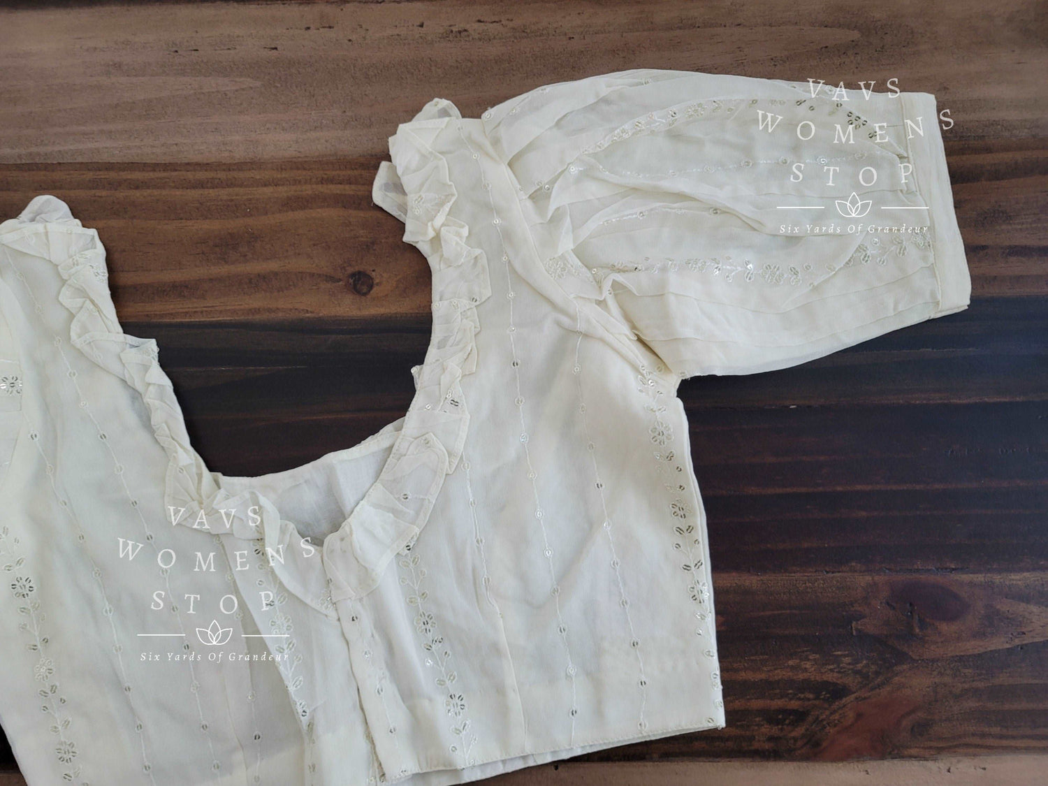 Chinon Chiffon Offwhite Blouse