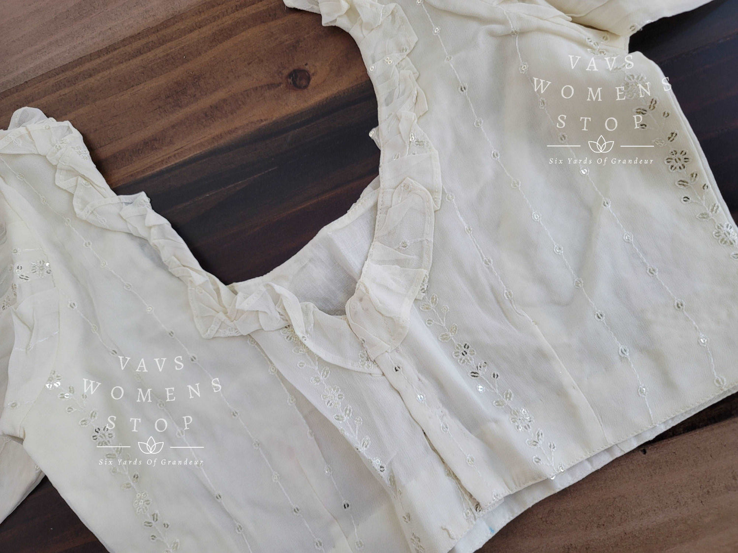 Chinon Chiffon Offwhite Blouse