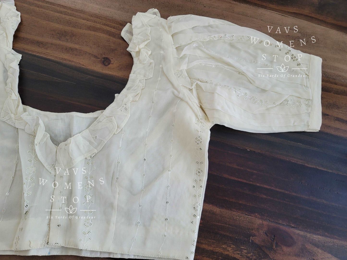 Chinon Chiffon Offwhite Blouse