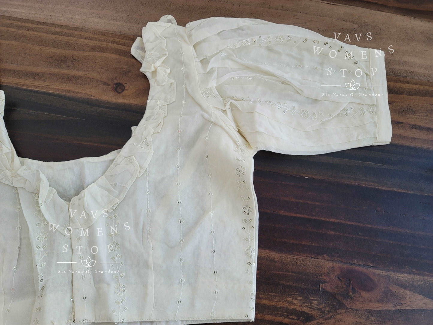 Chinon Chiffon Offwhite Blouse