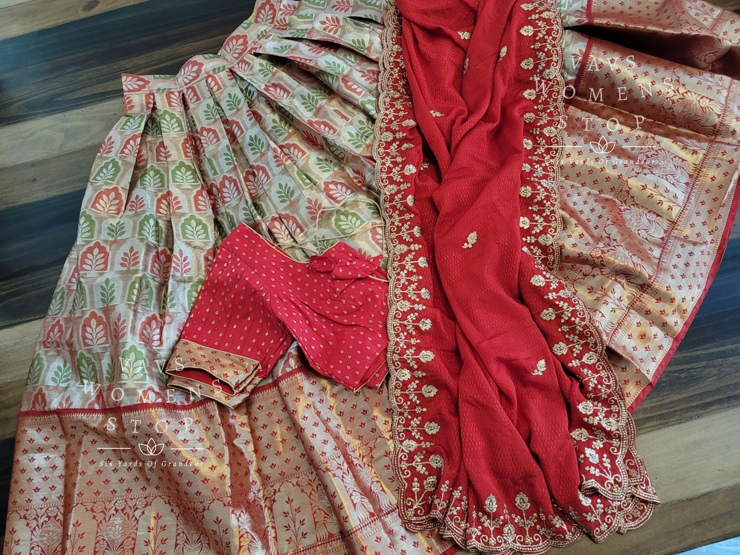 Tissue Kanchi Half Saree/ Lehenga Set