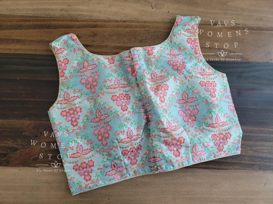 Tussar Rawsilk Embroidered Sleeveless Blouse