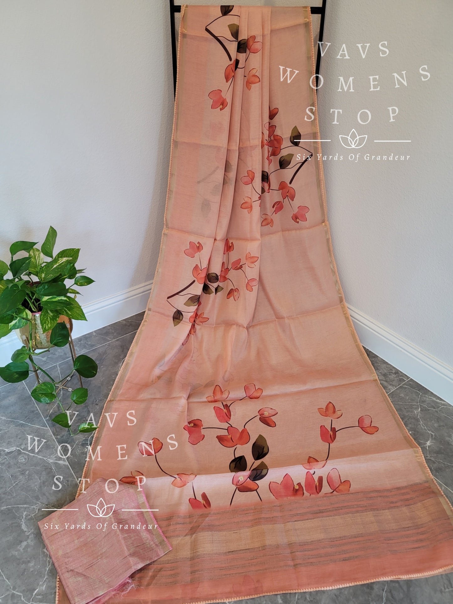 Designer Benarasi Russian Crepe Silk Cotton Saree