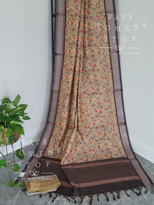 Linen Kota Cotton Saree