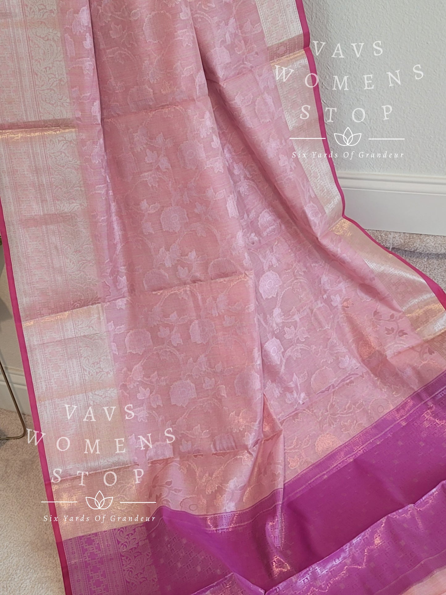 Pastel Shade Chanderi Saree - Blouse