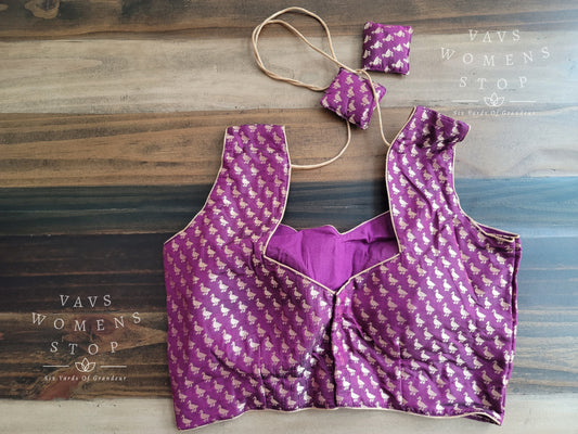 Sleeveless Benarasi Blouse