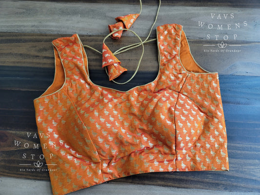 Sleeveless Benarasi Blouse