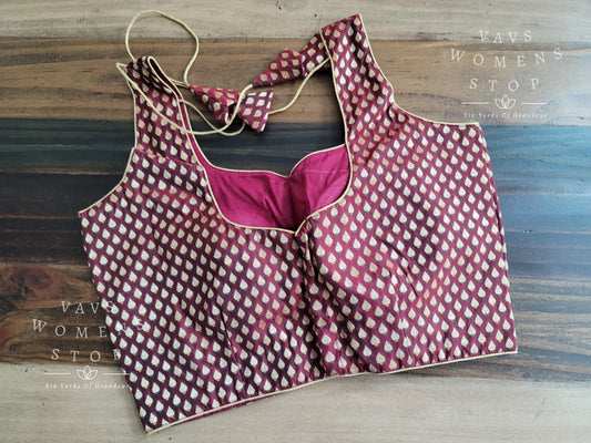 Sleeveless Benarasi Blouse