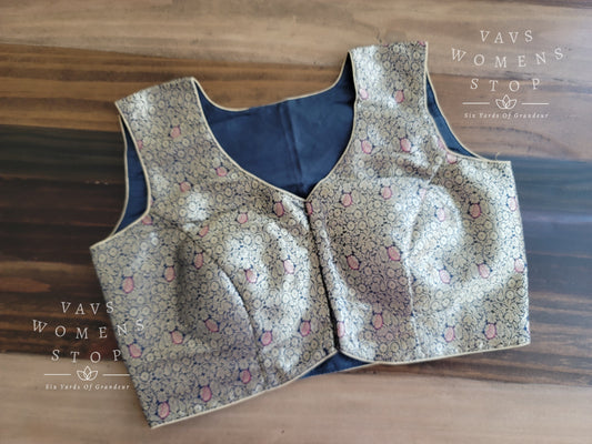 Sleeveless Benarasi Brocade Blouse