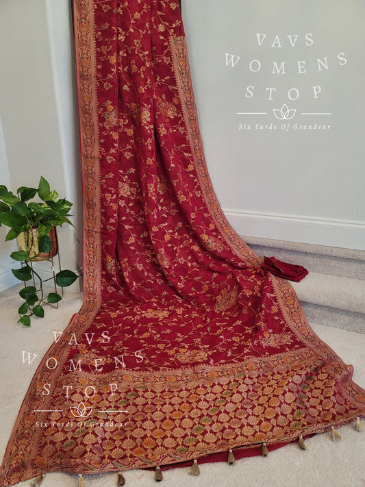 Pure Khaddi Viscose Georgette Designer Saree