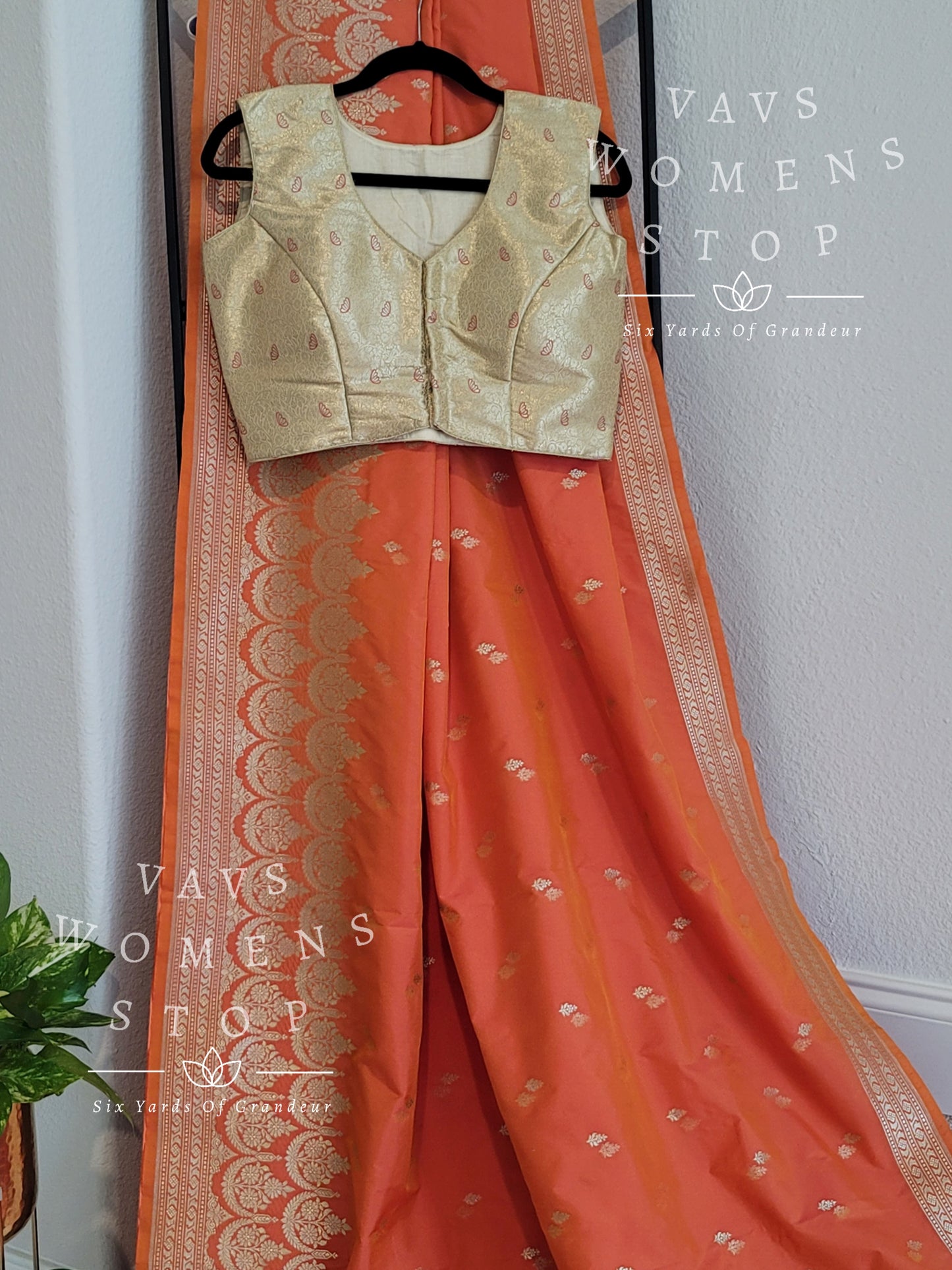 Benarasi Uppada Soft Silk Designer Saree - Sleeveless Benarasi Blouse