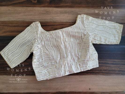Pure Georgette Sequins Work Blouse