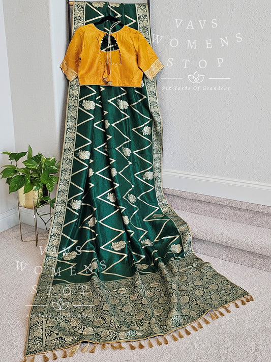 Munga Crepe Silk Saree - Blouse