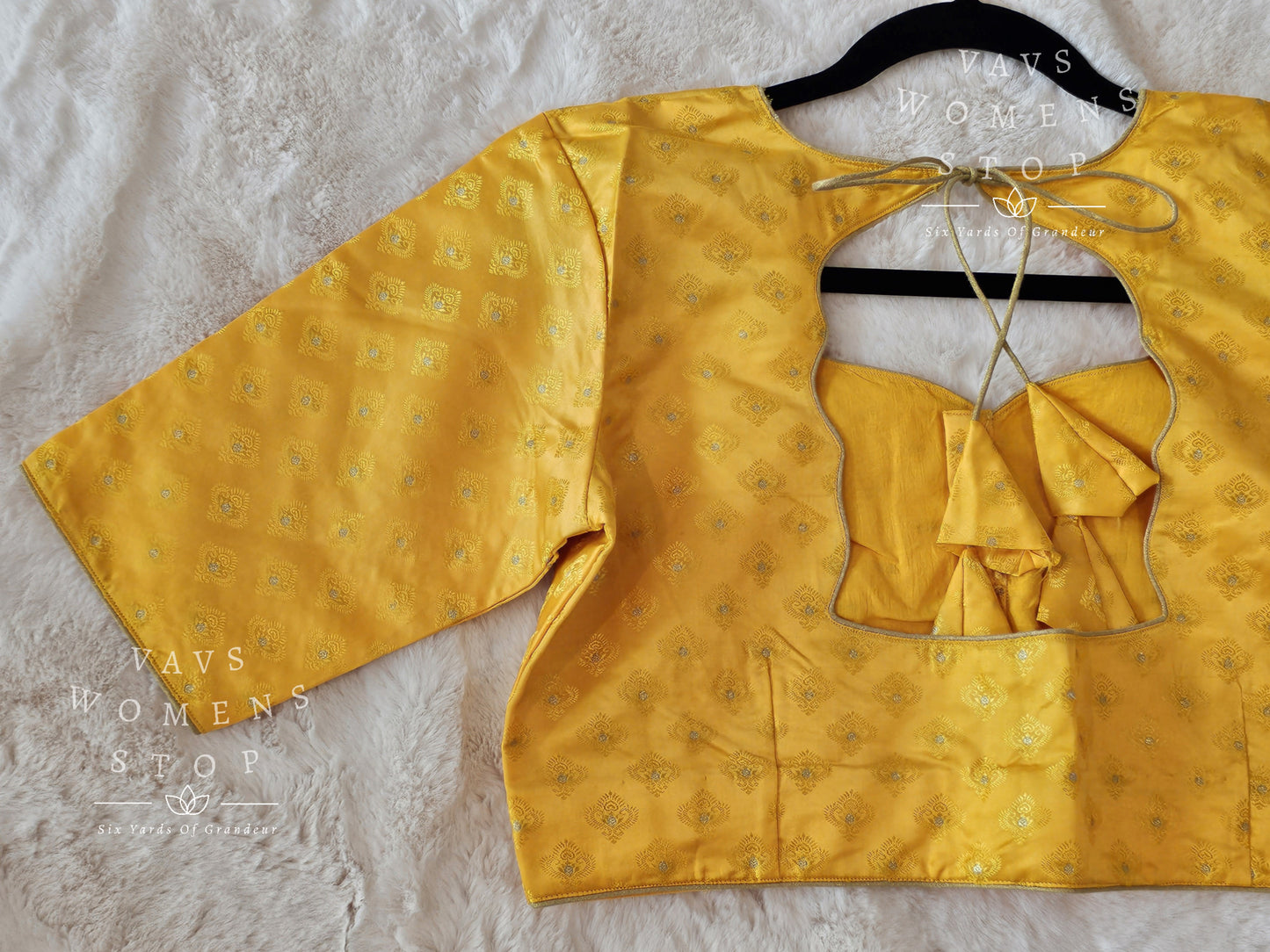 yellow blouse stitched