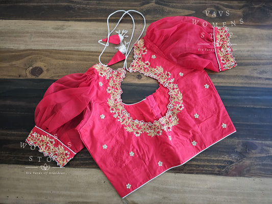 Pure Rawsilk Maggam Blouse