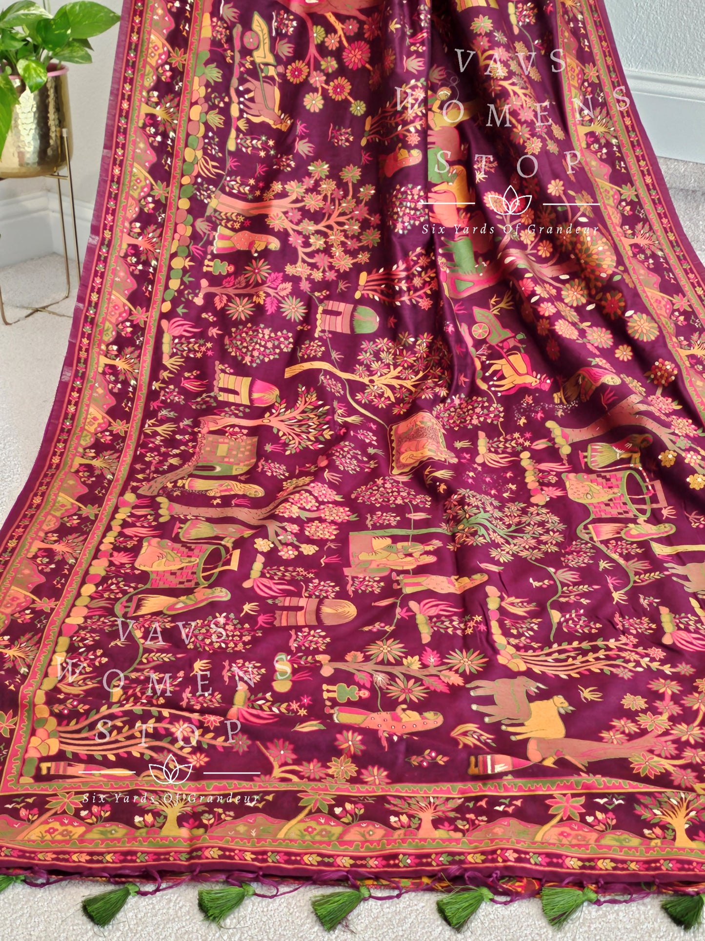 Kani Silk Kashmiri Weaving Saree - Blouse
