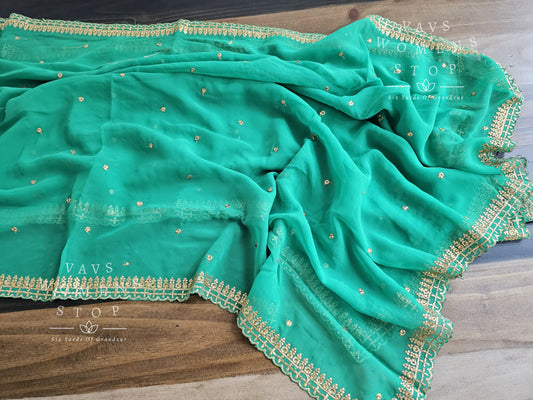 Soft Georgette Cutwork Duppata