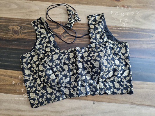 Sleeveless Benarasi Blouse