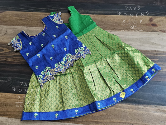 Pure Kanchi Silk Lehenga - Rawsilk Blouse