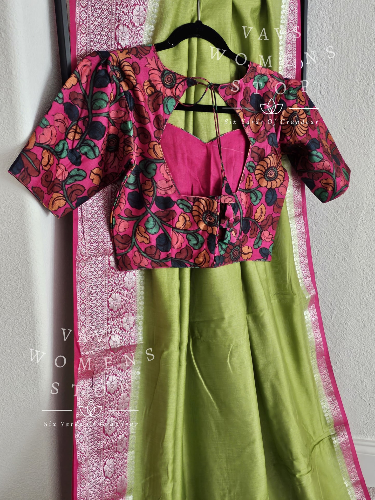 Soft Mul Chanderi Benarasi Saree - Pure chanderi kalamari blouse