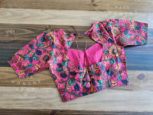Pure chanderi kalamkari blouse