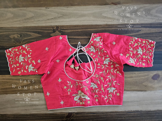 Pure Rawsilk Maggam Blouse