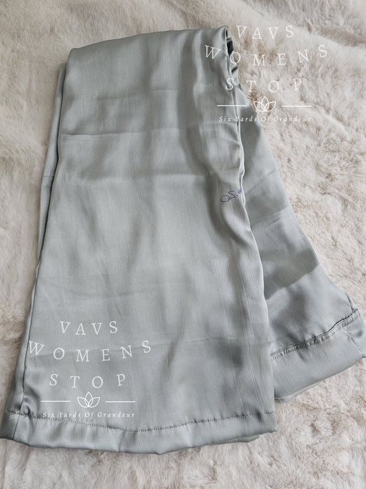 Gray Silver Color Satin Petticoat