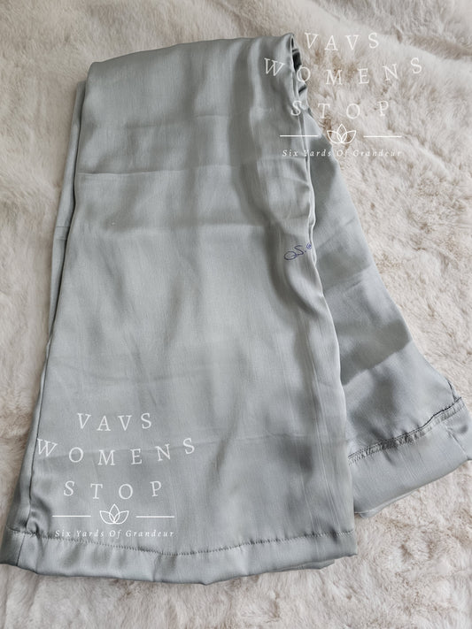 Gray Silver Color Satin Petticoat